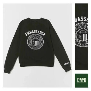 Adam Selman Sport | "Ambassador" Logo Crewneck Sweatshirt - Black / Sz S